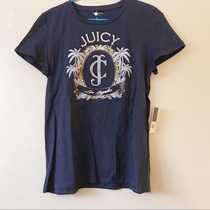 NWT Juicy Couture Black Bedazzled T-Shirt